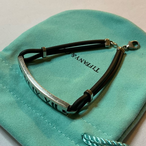 TIFFANY &Co. ATLAS Roman Numeral Bracelet Sterling Silver 925 7.25" - Picture 5 of 7
